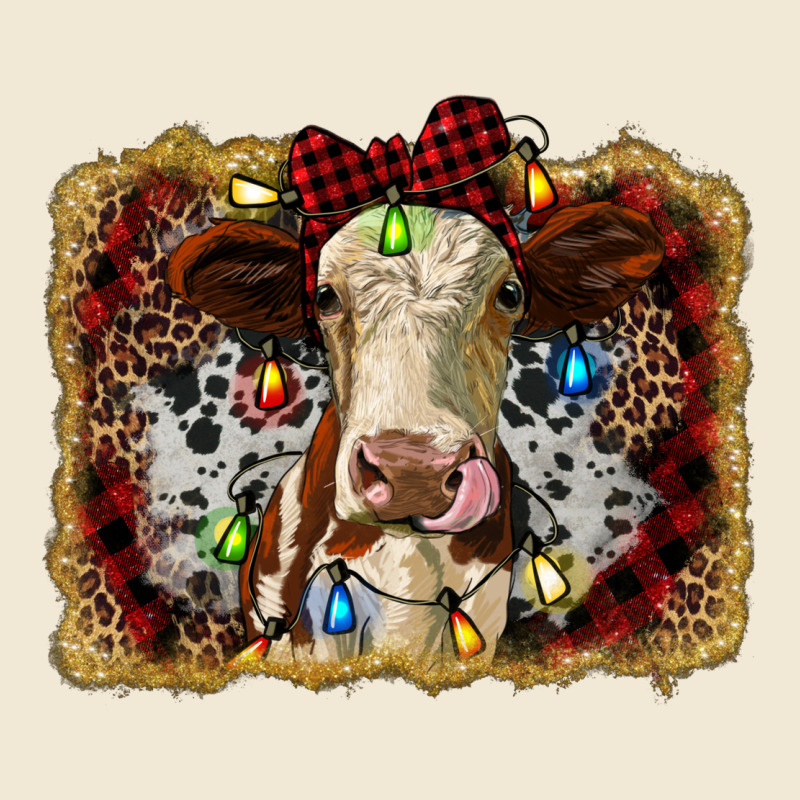 Heifer Cow Christmas Western Background Ladies Tee by RanaPortraitStore | Teevron