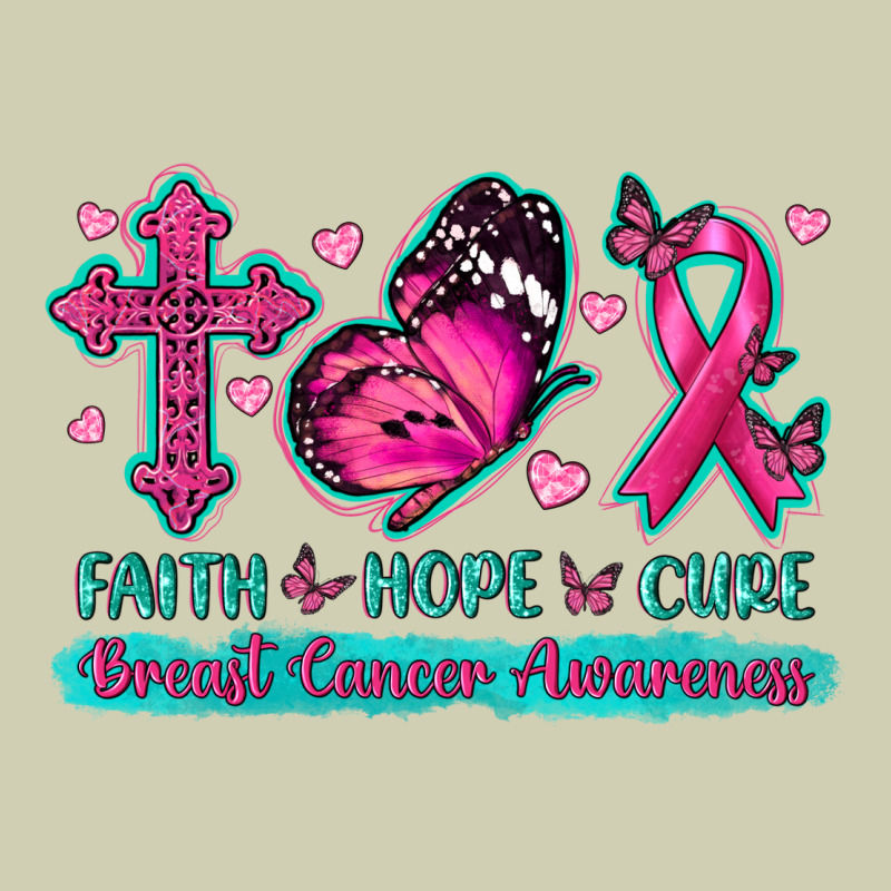 Faith Hope Cure Breast Cancer Awareness Heavy Core Tee by texasbilliewilder | Teevron