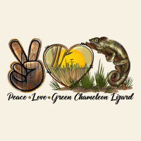 Peace Love Green Chameleon Lizard Vintage Tee | Teevron
