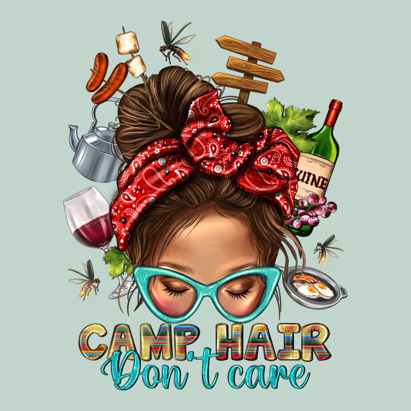 Camp Hair Dont Care Messy Bun Bbs Zipper Hoodie by BundleAndBundleShop | Teevron