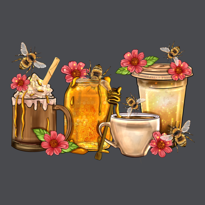 Honey And Bee With Flower Coffee Cup Zipper Hoodie by BundleAndBundleShop | Teevron