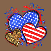 American Flag Leopard Hearts Premium Tee | Teevron