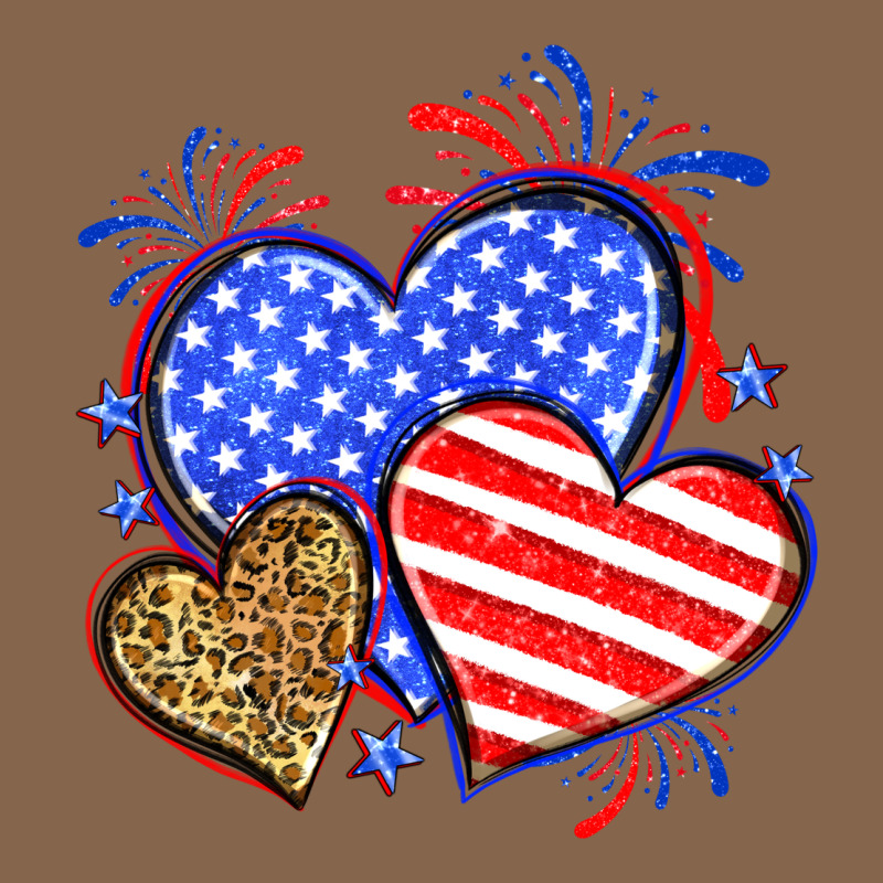 American Flag Leopard Hearts Premium Tee by Neo Western | Teevron