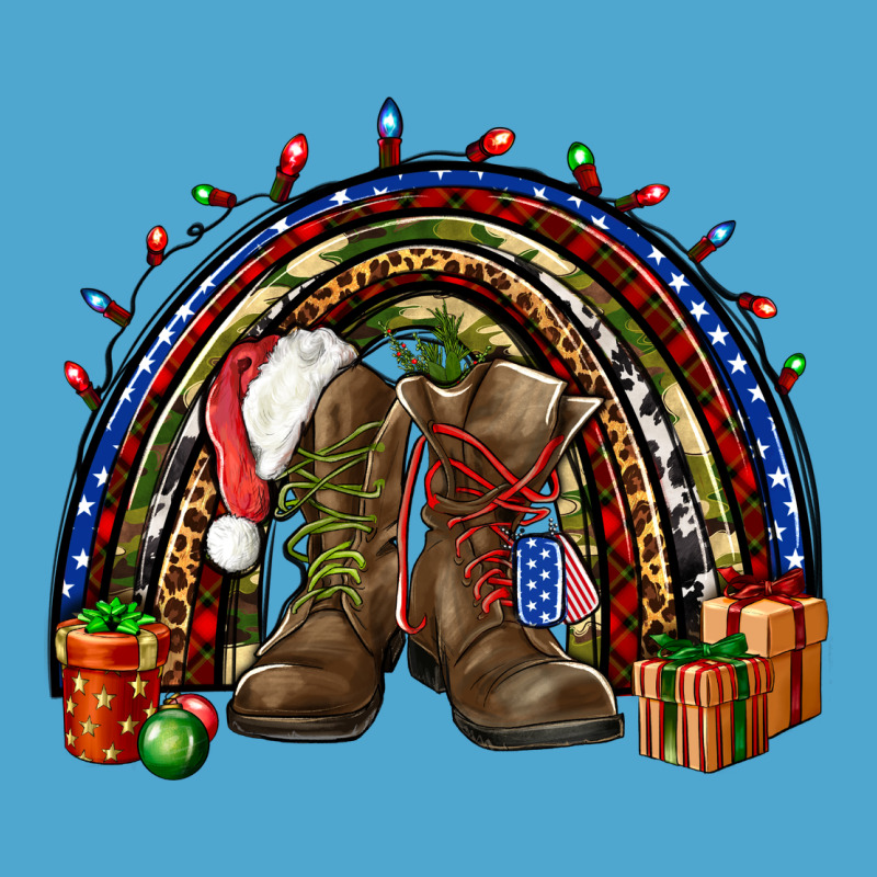 Army Christmas Rainbow Premium Hoodie by NancyCooperArtShop | Teevron