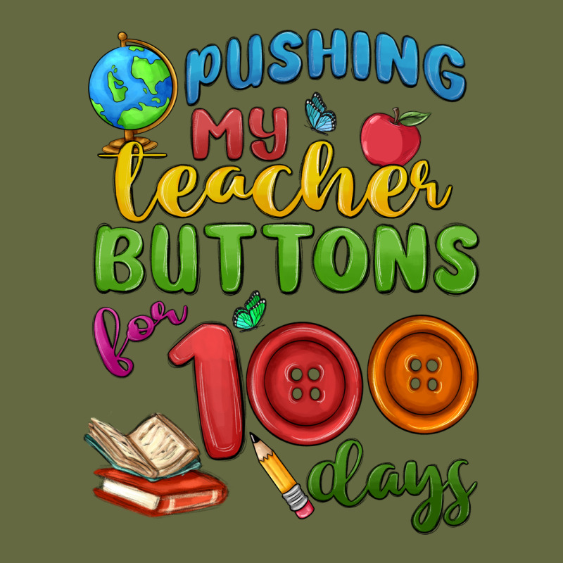 Pushing My Teacher Buttons For 100 Days Long Sleeve Tee by MaliasSmallBusiness | Teevron
