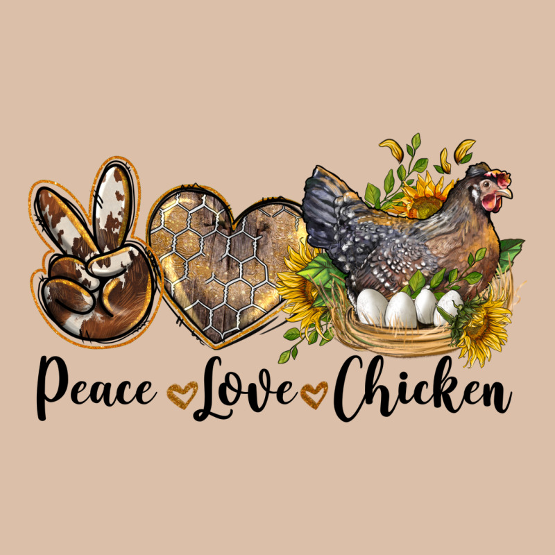 Western Peace Love Chickens Urban Heavy Tee by LillyAllenDesigns | Teevron