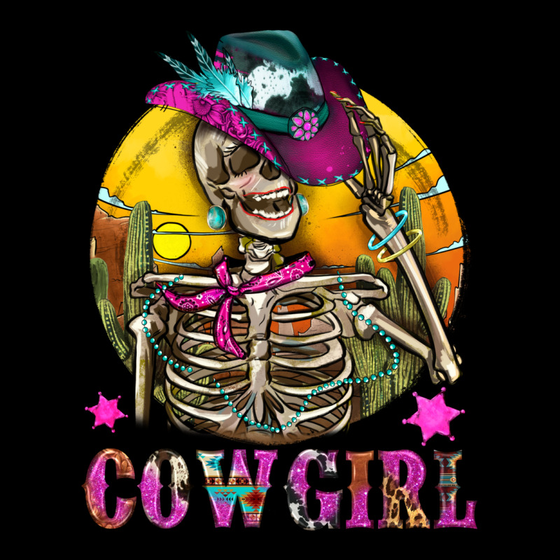 Cowgirl Skeleton With Landscape Zipper Hoodie by BundleAndBundleShop | Teevron