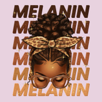 Melanin Afro Messy Bun Ladies Tee | Teevron