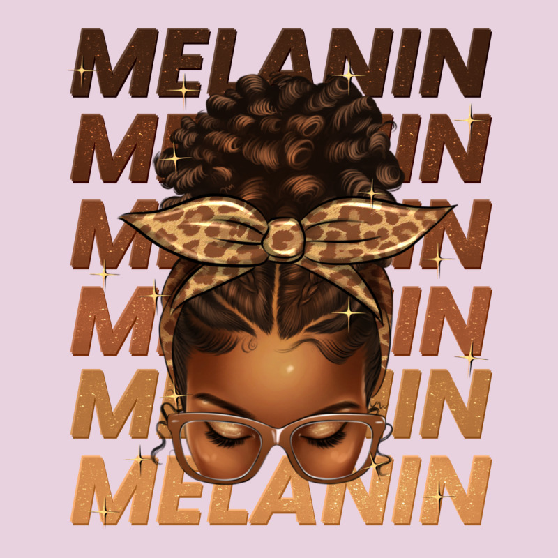 Melanin Afro Messy Bun Ladies Tee by texasbilliewilder | Teevron
