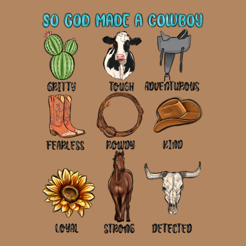 So God Made A Cowboy Long Sleeve Tee by MaliasSmallBusiness | Teevron