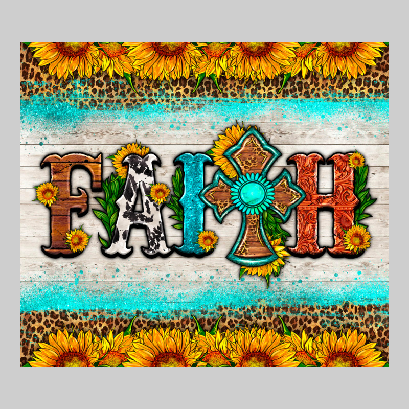 Faith Cross And Sunflower Tumbler Premium Tee by HRA Design Shop | Teevron