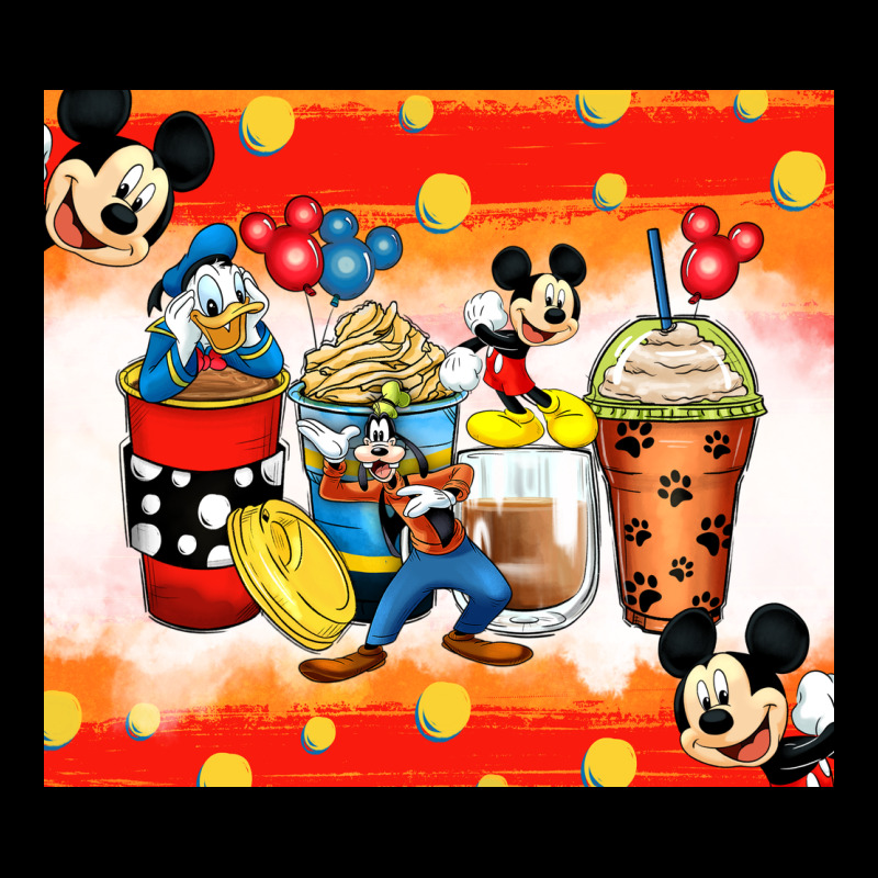 Cartoon Characters Coffee Cups Ladies Tee by Zillion Design Studio | Teevron