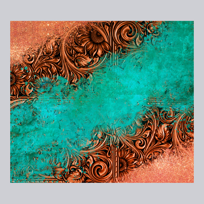 Leather Turquoise Glitter Tumbler Heavyweight Sweatshirt by Jasminsmagicworld | Teevron