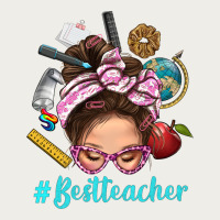 Best Teacher Messy Bun Bbs Zipper Hoodie | Teevron