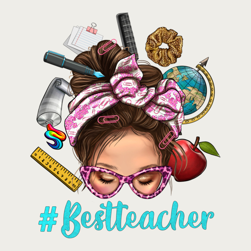 Best Teacher Messy Bun Bbs Zipper Hoodie by BundleAndBundleShop | Teevron