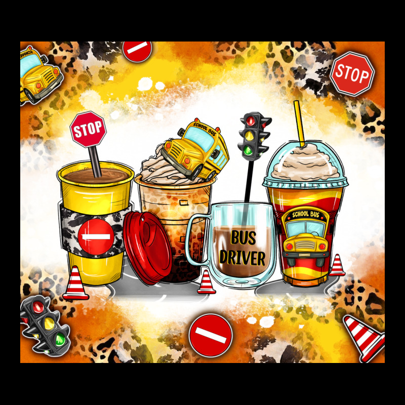 Bus Driver Coffee Cups Ladies Tee by Zillion Design Studio | Teevron
