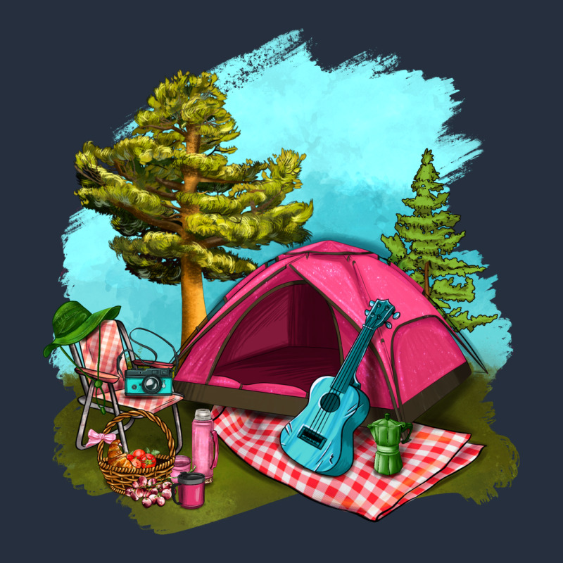 Glamping Camp And Pink Tent Zipper Hoodie by BundleAndBundleShop | Teevron