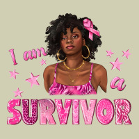 I Am A Survivor Breast Cancer With Afro Woman Heavy Core Tee | Teevron