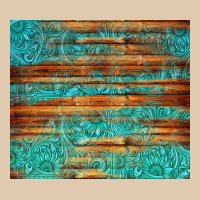 Turquoise  Leather And Wooden Pattern Tumbler Heavyweight Sweatshirt | Teevron