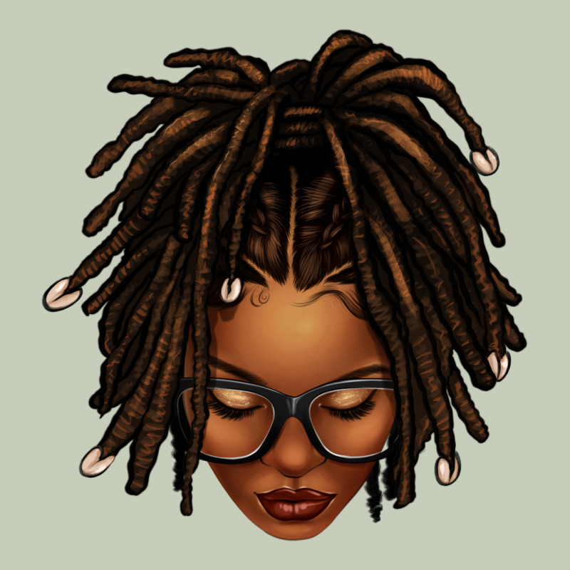 Afro Locs Messy Bun Ladies Tee by texasbilliewilder | Teevron