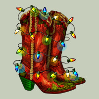 Christmas Western Boots With Lights Ladies Tee | Teevron