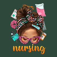 Messy Bun Nursing With Leopard Glasses Bbs Zipper Hoodie | Teevron