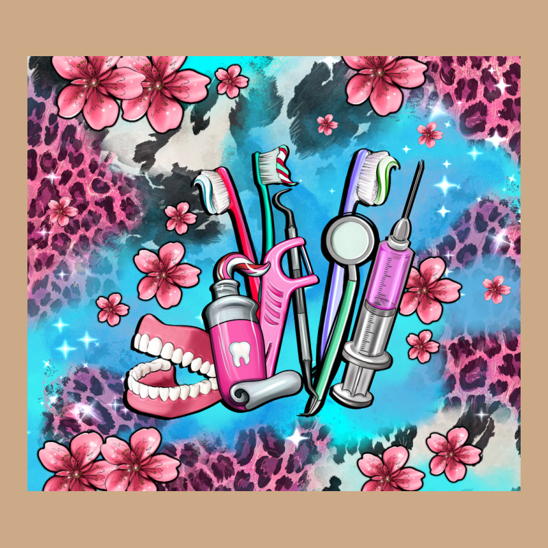 Dentist Element With Flowers Vintage Hoodie by AdoDesignShop | Teevron