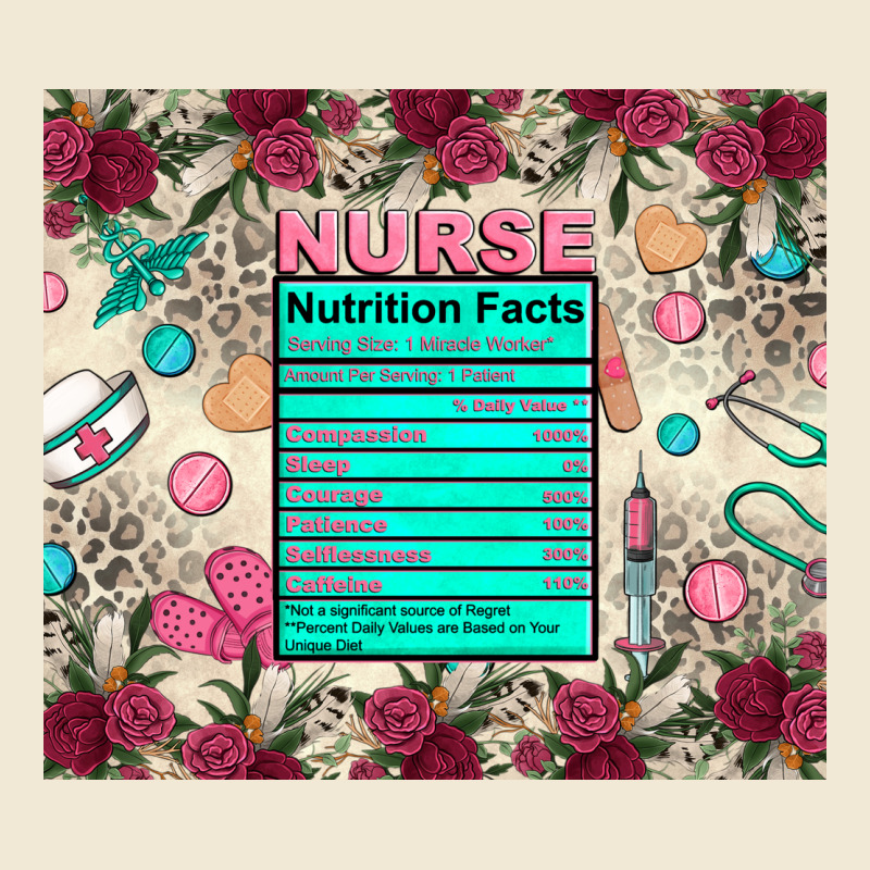Nurse Nutrition Facts Ladies Tee by Zillion Design Studio | Teevron