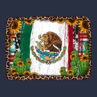 Mexican Flag Background With Cactus And Sunflower Heavyweight Sweatshirt | Teevron