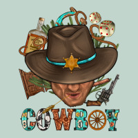 Western Cowboy Portrait With Cactus Zipper Hoodie | Teevron