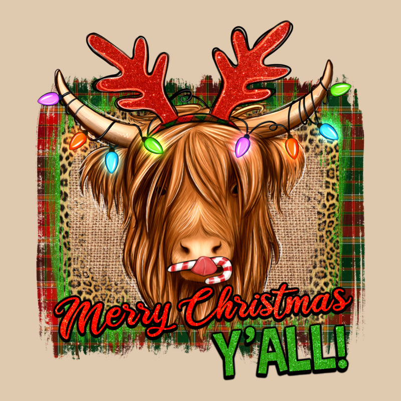 Merry Christmas Y'all Highland Cow Heavyweight Sweatshirt by Jasminsmagicworld | Teevron