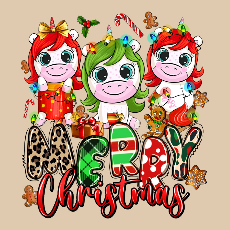 Merry Christmas Unicorns Heavyweight Sweatshirt by NancyCooperArtShop | Teevron