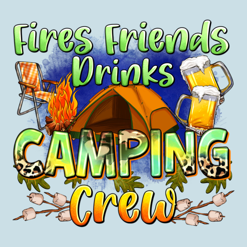 Fires Friends Drinks Camping Crew Ladies Tee by Zillion Design Studio | Teevron