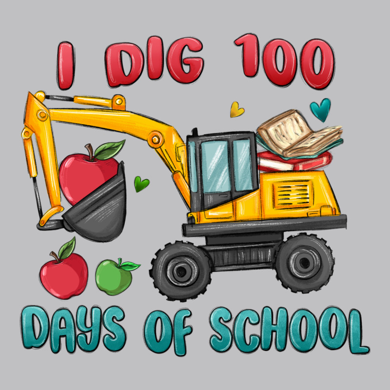 I Dig 100 Days Of School Excavator Long Sleeve Tee by MaliasSmallBusiness | Teevron