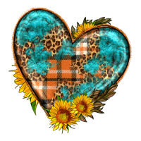 Fall Pattern Heart With Sunflower Premium Tee | Teevron