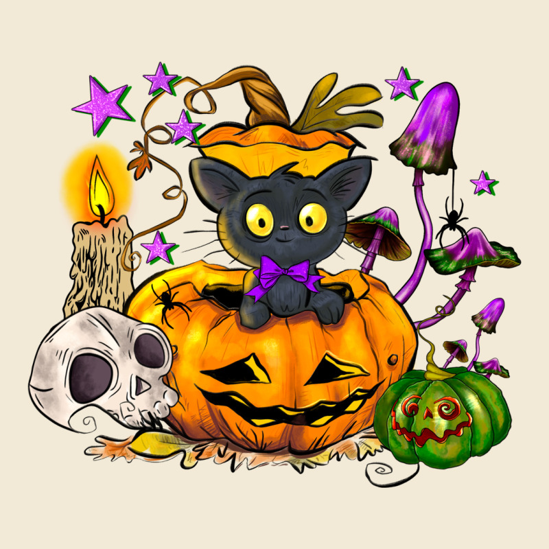 Black Cat Pumpkin Premium Hoodie by NancyCooperArtShop | Teevron