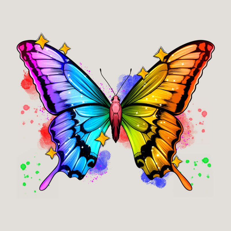 Rainbow Butterfly Heavy Core Tee by Zillion Design Studio | Teevron