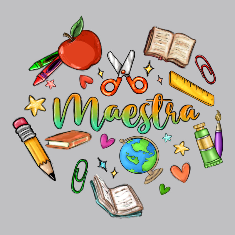 Maestra Teacher Heart Doodle Long Sleeve Tee by MaliasSmallBusiness | Teevron