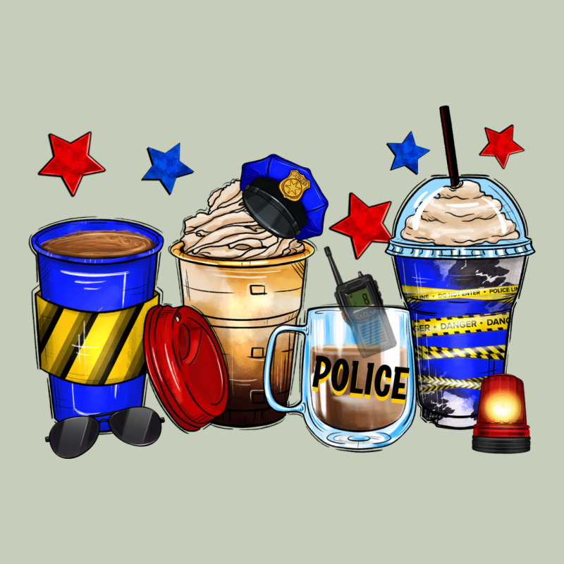 Police Coffee Cups Ladies Tee by Zillion Design Studio | Teevron