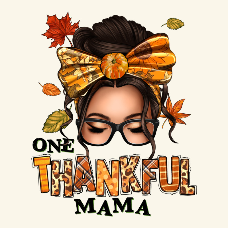 One Thankful Mama Afro Messy Bun Premium Hoodie by texasbilliewilder | Teevron