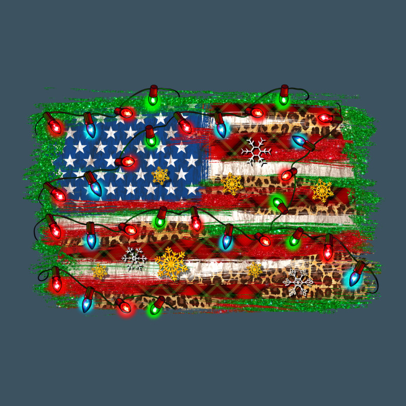 Christmas American Flag Urban Heavy Tee by NancyCooperArtShop | Teevron