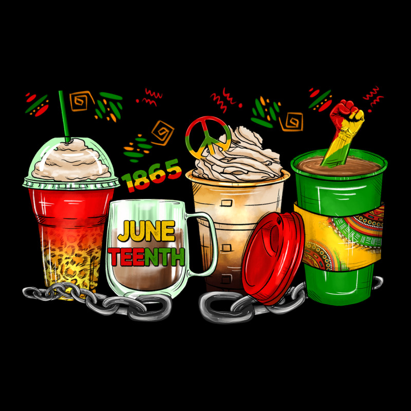 Juneteenth Coffee Cups Ladies Tee by Zillion Design Studio | Teevron