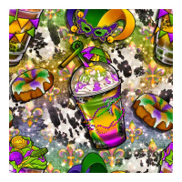 Mardi Gras coffee cups and donut with cowhide | Teevron