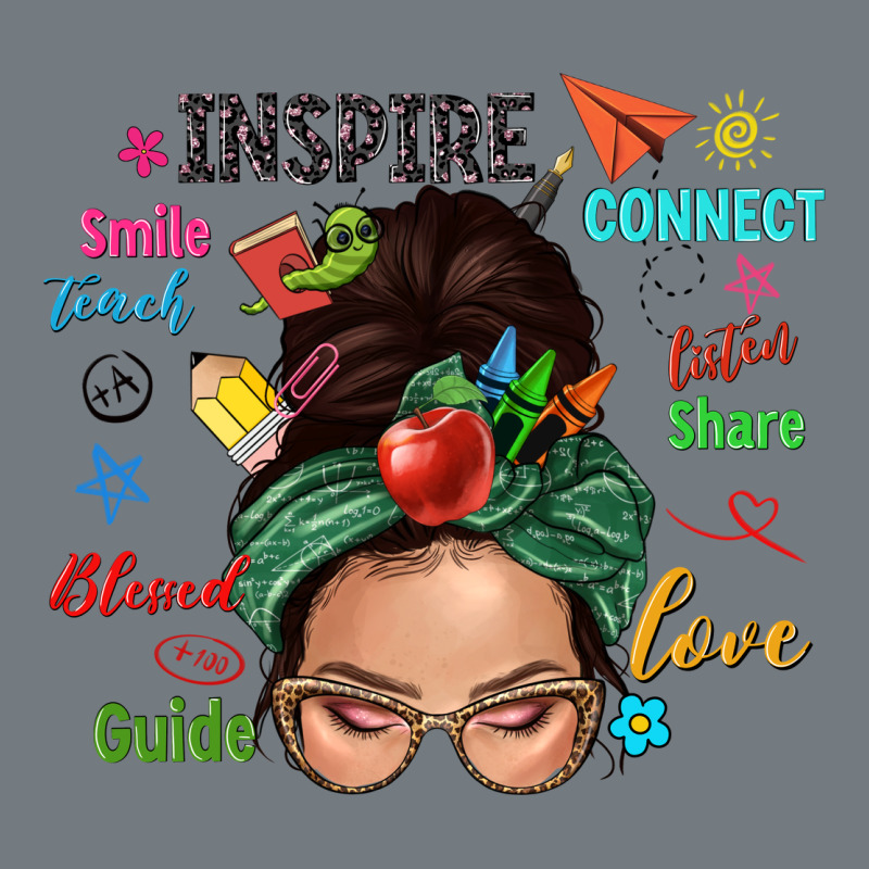 Teacher Messy Bun Caucasian Heavyweight Sweatshirt by NancyCooperArtShop | Teevron