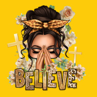 Believe Praying Caucasian Messy Bun Premium Hoodie | Teevron