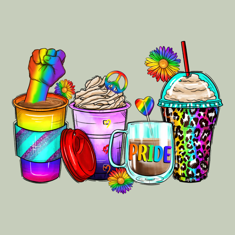 Pride Coffee Cups Ladies Tee by Zillion Design Studio | Teevron