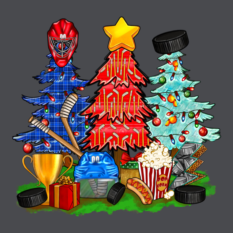 Christmas With Ice Hockey Trees Zipper Hoodie by BundleAndBundleShop | Teevron