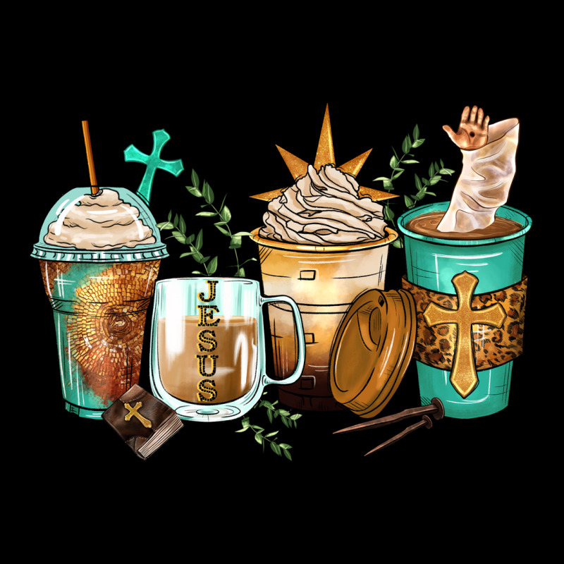 Jesus Coffee Cups Ladies Tee by Zillion Design Studio | Teevron