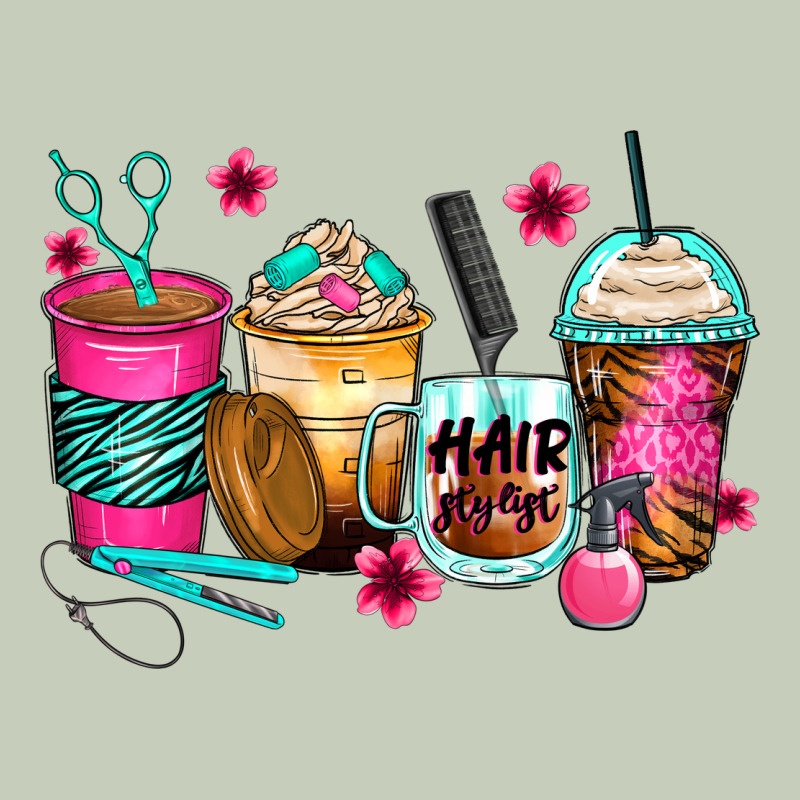 Hairstylist Coffee Cups Ladies Tee by Zillion Design Studio | Teevron