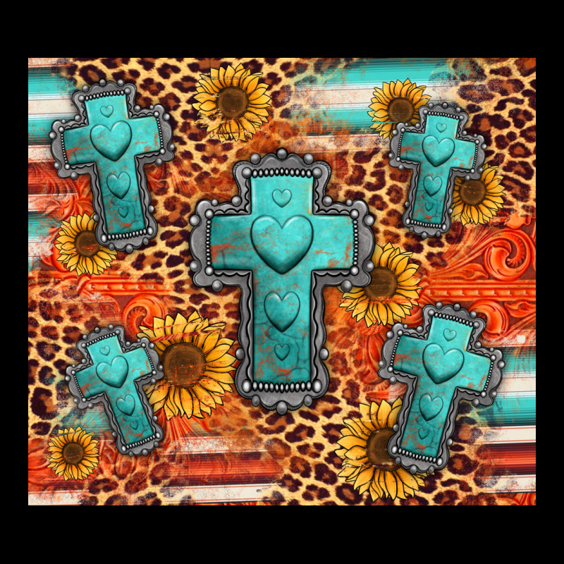 Turquoise Cross Pattern Heavyweight Sweatshirt by Jasminsmagicworld | Teevron